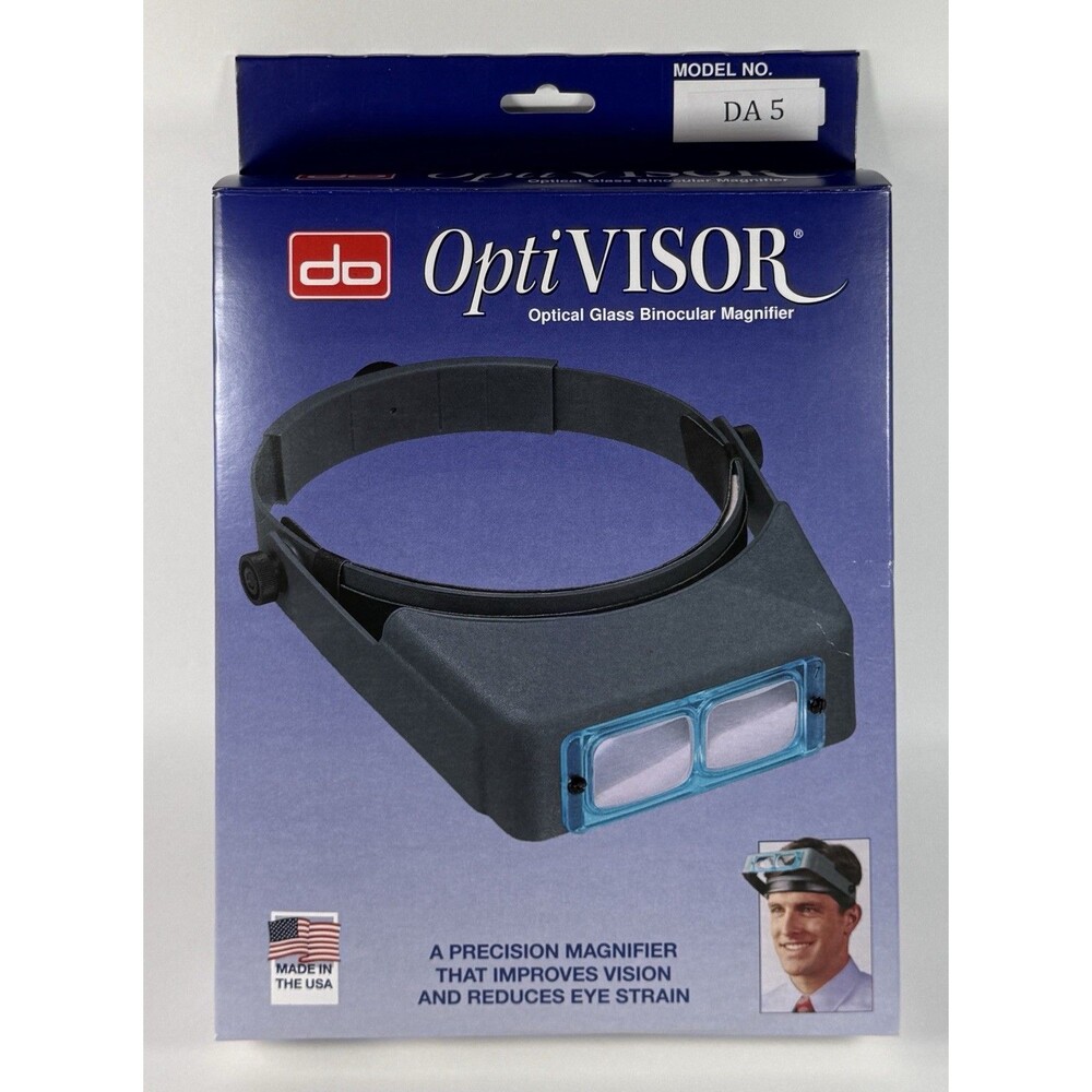 Donegan DA-10 OptiVisor Magnifier Headband Glass + Left/Right 2.5 Magnifiers